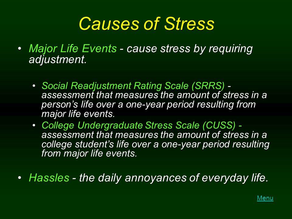 Stress Causes of College Students